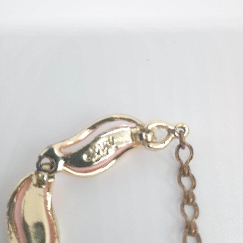 Vintage KARU ARKE Pink Moonglow Thermoset Necklace -16” Rare Beauty ~ MCM - Picture 3 of 8